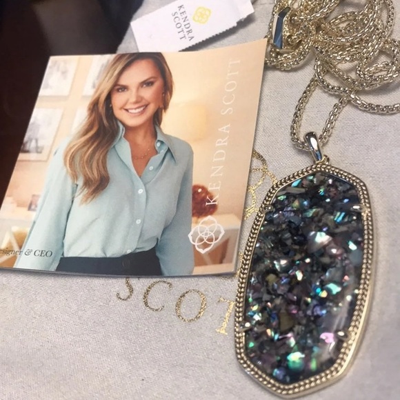 NWT Kendra Scott Purple Crushed Abalone Reid! - Picture 7 of 7